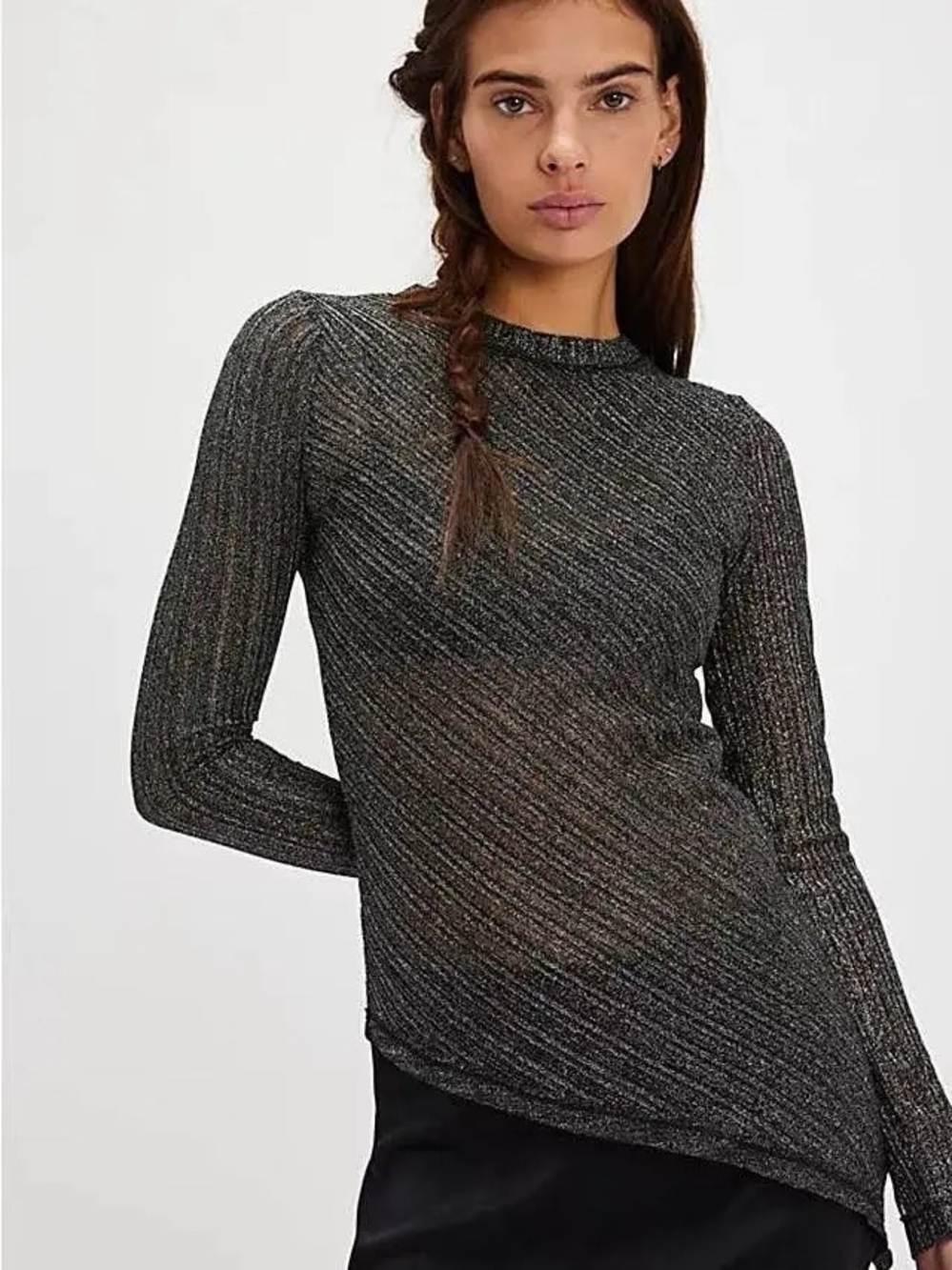 NWT! Free People Intimately Another Round Metallic Top